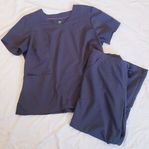 Womens XL Healing Hands Purple Label Scrub Top